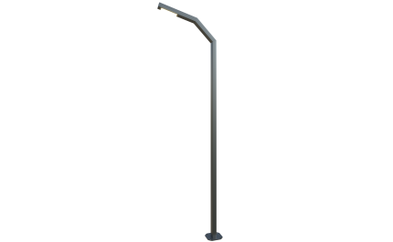 Angular LED pole 3 ft. Brussel OD 4x4 (Aluminum+powder coating) One side 30W 4050Lm